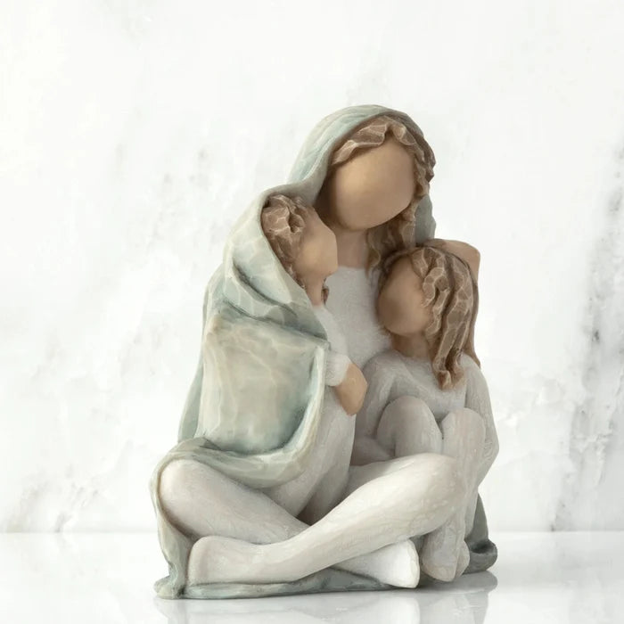 Willow Tree Cozy Close Together We Three hand-painted family of three figurine