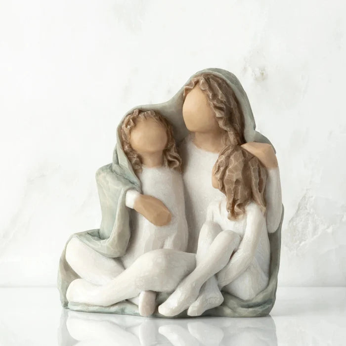 Willow Tree Cozy Close Together We Three hand-painted family of three figurine
