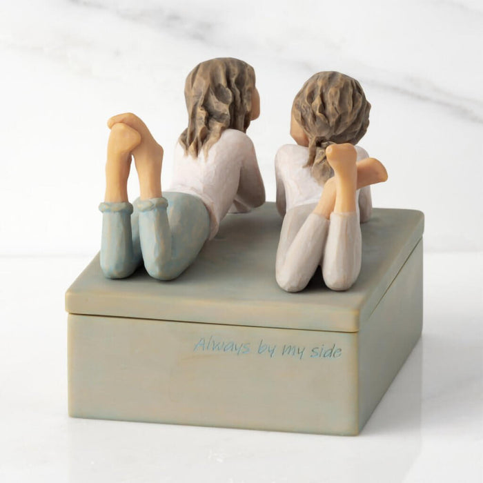 Willow Tree Forever Friends keepsake box – hand-painted resin box with sculpted figures on lid, symbolizing lasting friendship and shared memories.
