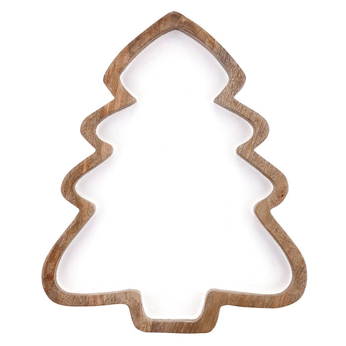 Wood + Enamel Tree Platter - Large