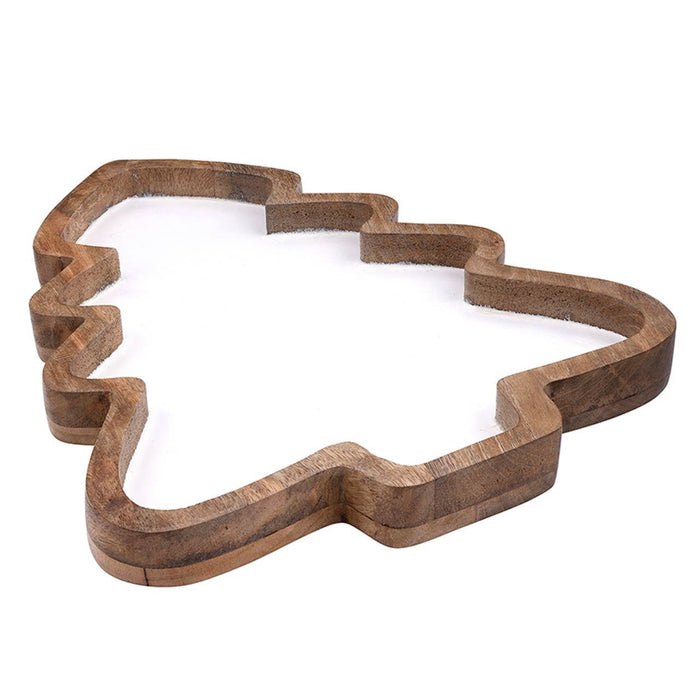 Wood + Enamel Tree Platter - Large