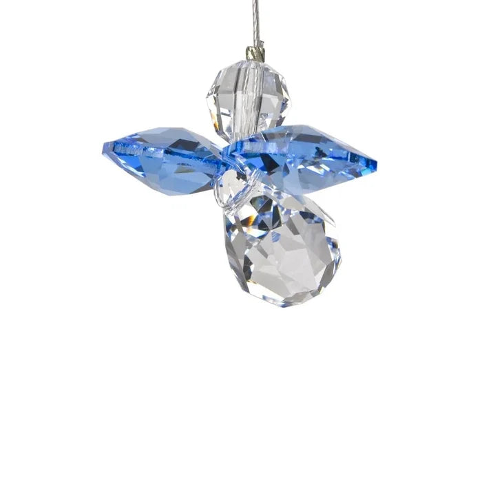Crystal flower pendant on a white background
