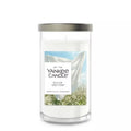 Yankee Candle Clean Cotton 14.25 oz. medium pillar candle with a classic white wax design and fresh linen-inspired fragrance.